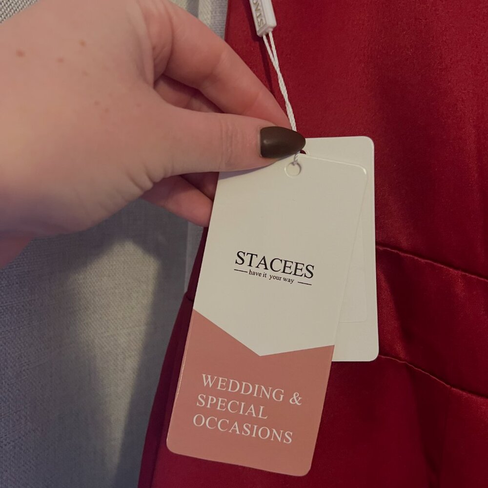 Burgundy Bridesmaid Dress - Picture 6 of 7